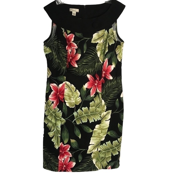Kim Rogers Tropical Print Dress Size 12 - Picture 1 of 14